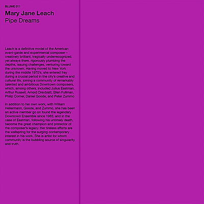 Mary Jane Leach - Pipe Dreams
